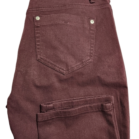 J. Jill Authentic Fit Slim Ankle Jeans Wine Purple, sz 8 - Picture 5 of 7
